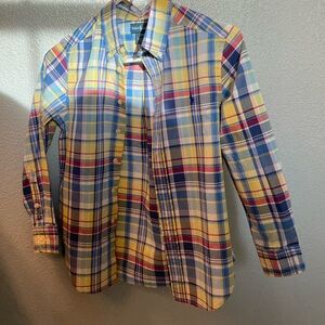 Ralph Lauren plaid poplin shirt big boys